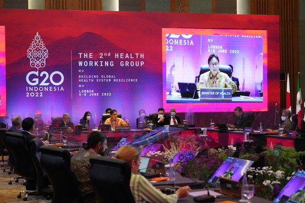 인도네시아 보건부가 제2회 Health Working Group(제2회 HWG)에서 글로벌 보건시스템의 회복탄력성에 대해 논의했다